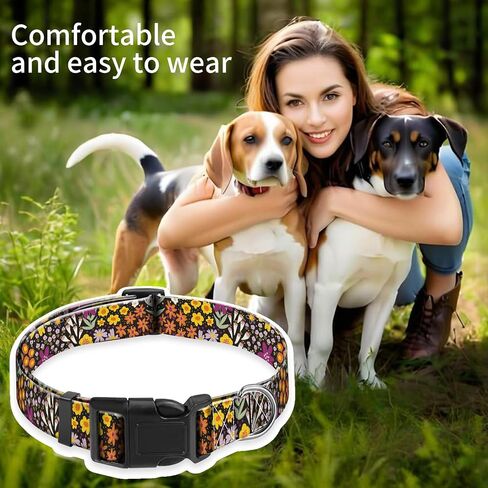 Dog Collar, Cute Puppy Collar, Funny Pet Collar, Adjustable Soft Dog Collars for Medium Dogs Green White Plaid in Saudi Arabia