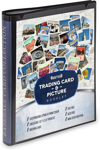 Samsill 40 Pack, 4 Pocket Trading Card Sleeves, Holds 200 Cards, Clear, Fits in Standard 3 Ring Binder in Saudi Arabia