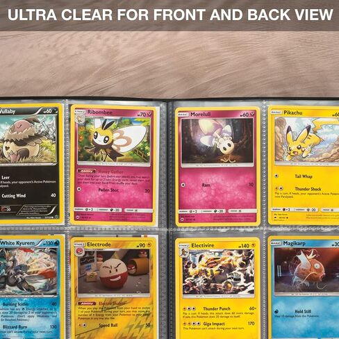 Samsill 40 Pack, 4 Pocket Trading Card Sleeves, Holds 200 Cards, Clear, Fits in Standard 3 Ring Binder in Saudi Arabia