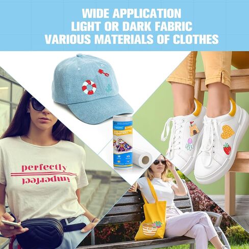 Paper-Backed DTF Transfer Film Roll – 13 inch x 100ft, Vibrant Color Eco-Friendly Direct to Film Transfer Paper for DTF Printing on Fabrics, Compatible with DTF Printers, Inks, and DTF Powder in Saudi Arabia