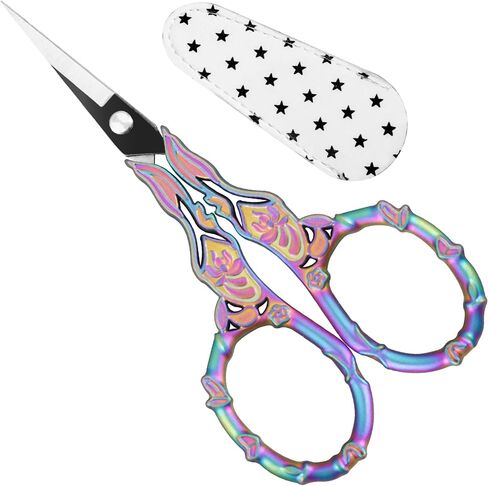 2-Pack Embroidery Scissors Kit with Covers - Cute Cut-Out Design Handles, Sharp Tips for Precise Cutting - Ideal for Craft, Sewing, and More in Saudi Arabia