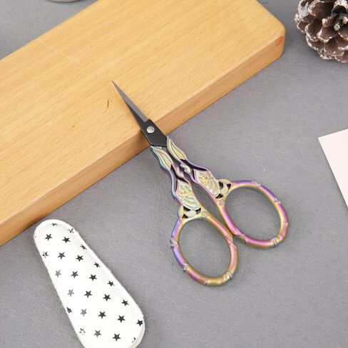 2-Pack Embroidery Scissors Kit with Covers - Cute Cut-Out Design Handles, Sharp Tips for Precise Cutting - Ideal for Craft, Sewing, and More in Saudi Arabia