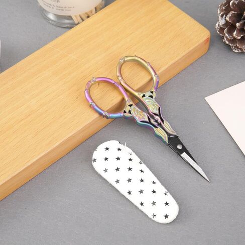2-Pack Embroidery Scissors Kit with Covers - Cute Cut-Out Design Handles, Sharp Tips for Precise Cutting - Ideal for Craft, Sewing, and More in Saudi Arabia