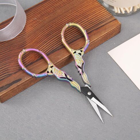 2-Pack Embroidery Scissors Kit with Covers - Cute Cut-Out Design Handles, Sharp Tips for Precise Cutting - Ideal for Craft, Sewing, and More in Saudi Arabia
