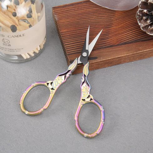 2-Pack Embroidery Scissors Kit with Covers - Cute Cut-Out Design Handles, Sharp Tips for Precise Cutting - Ideal for Craft, Sewing, and More in Saudi Arabia