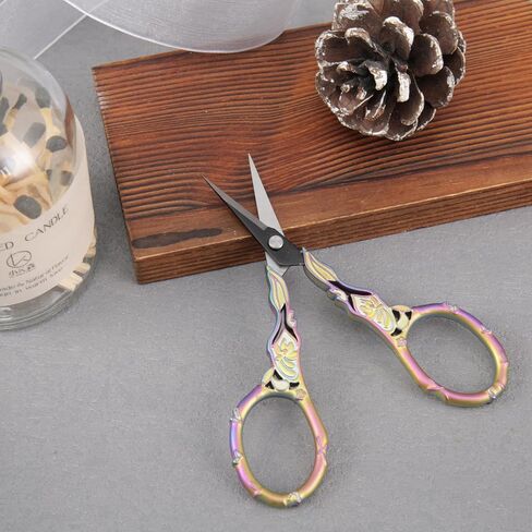 2-Pack Embroidery Scissors Kit with Covers - Cute Cut-Out Design Handles, Sharp Tips for Precise Cutting - Ideal for Craft, Sewing, and More in Saudi Arabia