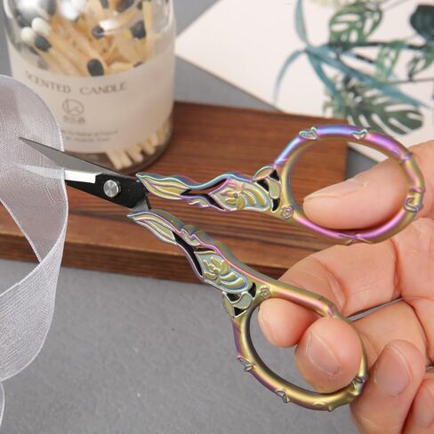 2-Pack Embroidery Scissors Kit with Covers - Cute Cut-Out Design Handles, Sharp Tips for Precise Cutting - Ideal for Craft, Sewing, and More in Saudi Arabia