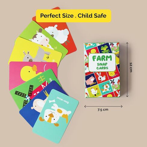 Shumee Farm Animals Matching Card Game for Toddlers, Kids, Preschoolers(3 Years +) - 52 Cards Fun Game for Families, Birthday Gifts & Party Favors in Saudi Arabia