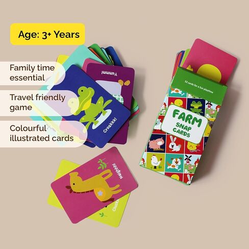 Shumee Farm Animals Matching Card Game for Toddlers, Kids, Preschoolers(3 Years +) - 52 Cards Fun Game for Families, Birthday Gifts & Party Favors in Saudi Arabia