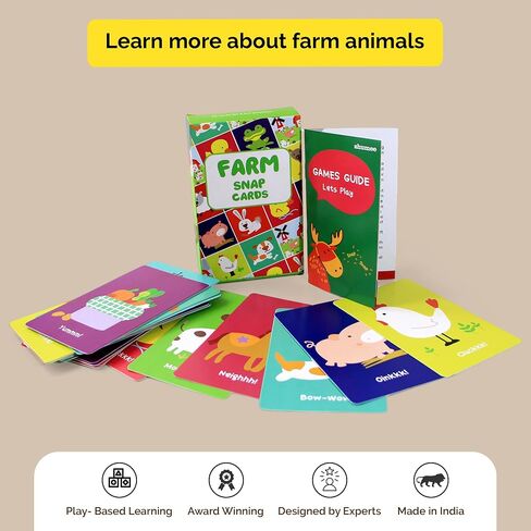 Shumee Farm Animals Matching Card Game for Toddlers, Kids, Preschoolers(3 Years +) - 52 Cards Fun Game for Families, Birthday Gifts & Party Favors in Saudi Arabia