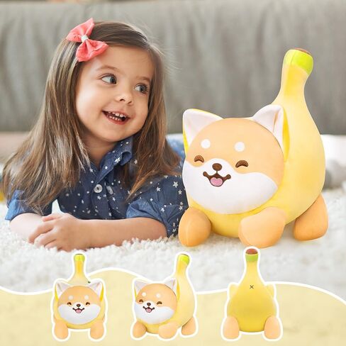 Banana Cat Stuffed Animal,Cute Heterochromatic Eyes Cat Plush Pillow, Banana Cat Stuffed Toy, Cute Plushies Toy Hugging Pillow for Kids for Kids & Adults in Saudi Arabia
