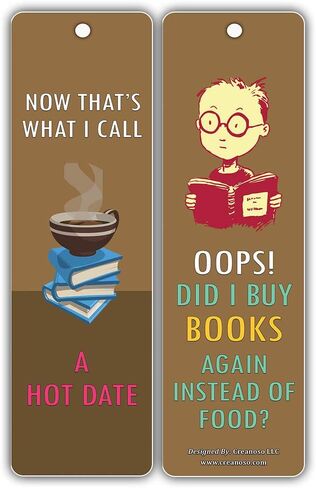 Creanoso Humorous Sayings Bookish Bookmarks for Men & Women (30-Pack) –– Stocking Stuffers Gift for Bibliophiles, Book Worms, Book Lovers – Party Supplies – Book Clubs Reading in Saudi Arabia