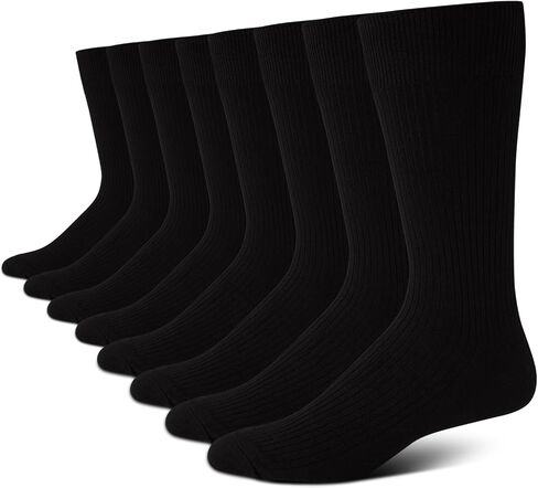 جوارب كالفن كلاين للرجال - 8 قطع من الجوارب القطنية المزخرفة - جوارب رياضية للرجال (7-12)، مقاس 7-12، كحلي متعدد in Kuwait