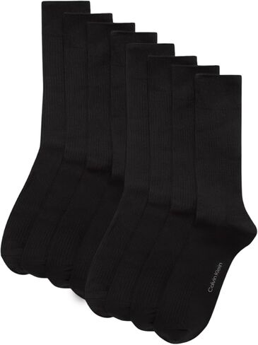 جوارب كالفن كلاين للرجال - 8 قطع من الجوارب القطنية المزخرفة - جوارب رياضية للرجال (7-12)، مقاس 7-12، كحلي متعدد in Kuwait