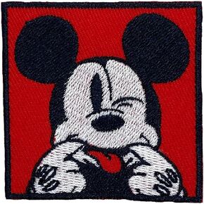 Smile Mickey Patches Iron on Patches for Backpacks, 2.2 x 2.2 x 0.1 in