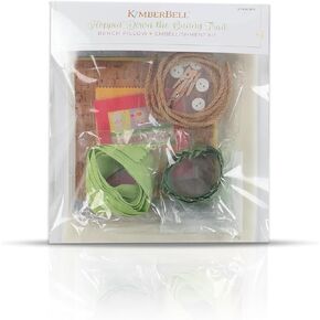 Kimberbell Hoppin’ Down The Bunny Trail Bench Pillow Embellishment Kit – 25 Piece Set for Embroidery, Sewing & Crafting – Includes Buttons, Felt, Glitter Grass & So Much More!