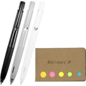 Zebra Blen Retractable Ballpoint Pen, Fine Point 0.5mm, Black Ink, Sticky Notes Value Set