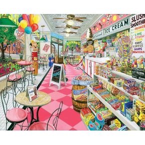 White Mountain Puzzles Ice Cream Parlor, 1000 Piece Jigsaw Puzzle