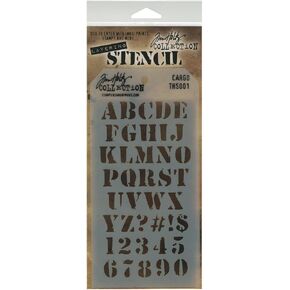 Stampers Anonymous Tim Holtz Layered Stencil, 4.125 by 8.5-Inch, Cargo
