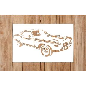 Car Stencil | Inspirational Street Art Graffiti Vintage Car Stencils for Painting on Wood, Glass, Wall, Rock, Fabric, Walls, Canvas, Glassware | Car Stencils (3x6.5), White, 90823489234