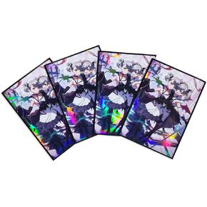 Time Walker Labrynth Servant Arianna - 50ct Holographic Flashing, Cute Anime Girls Arts ,Top Loading Trading Card Sleeves Deck Protector for YuGiOh/Japanese Sized Cards 63x90mm (7)