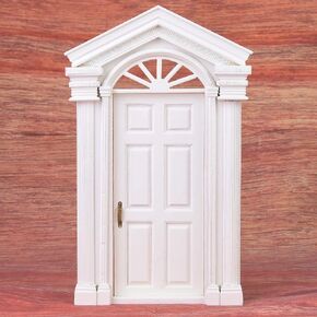Dollhouse Accessory Children Gifts Dollhouse Door, Dollhouse Furniture Wooden Dollhouse Door, for Front Door for Dollhouse Decoration