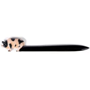 Hand Painted Black White Pig Letter Opener