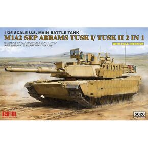 Tank Model US Main Battle Tank M1a2 Sep Abrams Tusk I/Tusk II 2 in 1