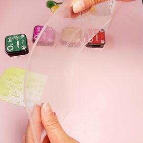 Alinacutle 1PC 6.5"X8.5" Multi-Use Non-Slip Sticky Mats Fit in Original-Size Stamp Positioning Tool,Aligning Tape-Free Stenciling Ink Blending,Photopolymer Mat for Centering&Tracing DIY Art