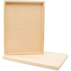 Wood Canvas 11 x 17 x 3/4-inch, Pack of 2 Wood Sign Blanks with Frame, Wood Cradled Panels for Crafts & Home Decor, by Woodpeckers