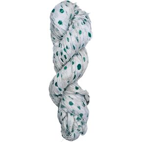 Maker's Craft Polka Dot المعاد تدويره ساري شريط الحرير غزل 50 جرامًا ، 25 ياردة DIY بألوان عتيقة لالتفاف الهدايا ، وزينة عيد الميلاد ، والحياك