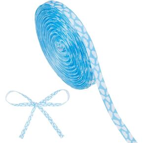OLYCRAFT 30 Yards Blue Sky White Clouds Ribbon 10mm Wide Cloud Ribbons White and Blue Polyester Ribbon Sky Clouds Decorative Ribbon Bow Decoration for Crafts Present Wrapping Hair Bow Sewing Decor