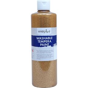 Handy Art Gold Glitter Washable Paint, 16 Fl Oz (Pack of 1), 16 Ounce