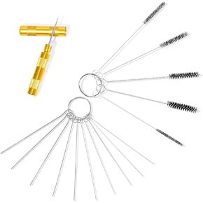 Airbrush Cleaning Kit, Airbrush Cleaner for Spray Paint Airbrush Cleaning, 16PCS Airbrush Accessories with 10 Cleaning Needles, 5 Cleaning Brushes and 1 Sharp Pick Needle