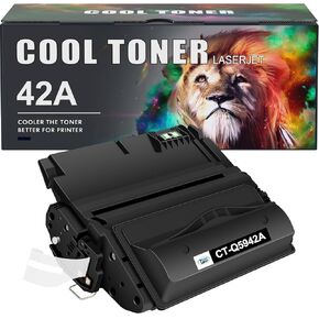 Cool Toner Compatible Toner Cartridge Replacement for HP 42A Q5942A 42X Q5942X Q1338A for HP 4250 4200 4350 4300 4250N 4240 4350N 4250TN 4250DTN 4350DTN 4350TN Printer Ink (Black, 1-Pack)