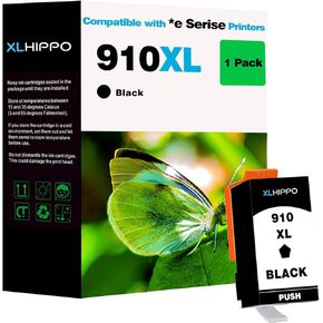 910XL Black Ink Cartridge Replacement for HP 910 XL 910XL Work on HP OfficeJet 8010e 8012e 8014e 8015e 8018 8020 8022e HP OfficeJet Pro 8020 8020e 8024e 8025e 8028 8028e 8035e Printer| 1 Pack