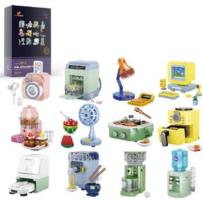 JMBricklayer Girls Building Set, 12PCS Mini Electric Appliances Friends Sets for Girls, Party Favors STEM Puzzle Educational Building Blocks Toys, Birthday Gifts for Kids, Boys, Girls
