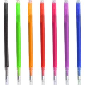 8-Assorted Color 0.7mm Erasable Pen Refills - Gel Ink, Medium Fine Point, Compatible with Retractable Click Pens, Ideal for Writing and Planners (Pack of 8)