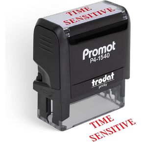 Promot Time Sensitive - Self Inking Rubber Stamp - Ink Stamps