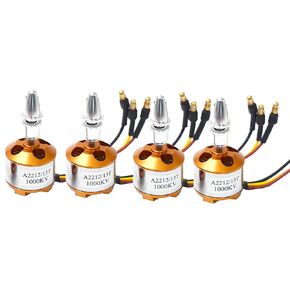 A2212 1000KV Brushless Motors 13T High Power Brushless Outrunner Motor for RC DIY Aircraft Multi-Copter Quadcopter Drone(4PCS)