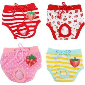 Comfortable Cotton Pet Safety Pants for Dogs and Cats Sanitary Menstruation Diapers for Pets Washable Dog Diapers and Pet Physiological Pants