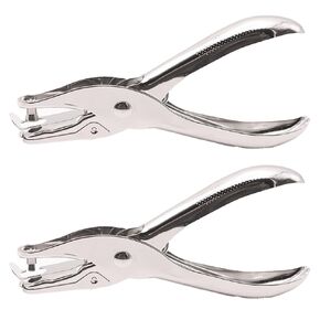 2 Pcs Hole Punchs, 1/4 and 1/8 Inch Small Single Hole Punch, 5 Sheet Capacity Paper Punch for DIY Craft Paper, Tag & Ticket, or Home, Office, School Supplies