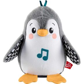 Fisher-Price Baby Tummy Time Toy Flap & Wobble Penguin, Plush with Music & Motion for Sensory Play Newborns Ages 0+ Months