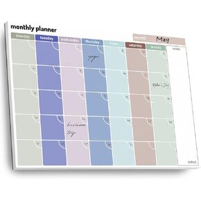 Monthly Planner Notepad - Undated Monthly Planner with 52 Sheets Monthly Calendar Notepad,Desk Planner for calendars, planners & organizers,A4,8" x 11",52 Sheets
