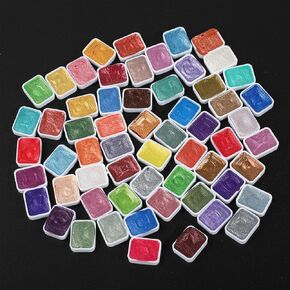 Metallic Watercolor Paint Set 60 Colors, Art Supplies Watercolors Paint Kit Travel Water Colors with Paint Brushes, Crafts Painting Supplies, Drawing Gifts Artists