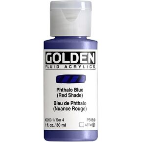 Golden Fluid Acrylics - Phthalo Blue (Red Shade) - 1 oz Bottle