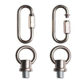Brush Nickel Hook Rings for Light Fixture M10/M12 Available Pack of 2 with 2 Link Buckles