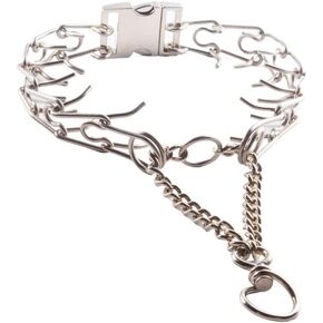 Buckle 2.25mm Stainless Dog Training Collar for Large Breeds | 16" Prong Collar for Dogs 26lbs & Up | No-Pull Collar | Dog/Puppy Training & Behavior Aid