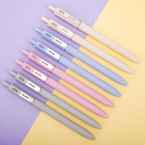 Retractable Gel Pens 8pcs, 0.5mm Fine Point, Quick Drying Black Ink, Smooth Writing, No smear, No skipping, Ideal for Journaling, Note Taking, Aesthetic Office Tools for Women and Men