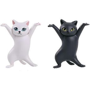 Cute Cat Pen Holder - Kawaii Room Office Work Decor, Funny Desk Accessories Gift For Friends Family 2pcs